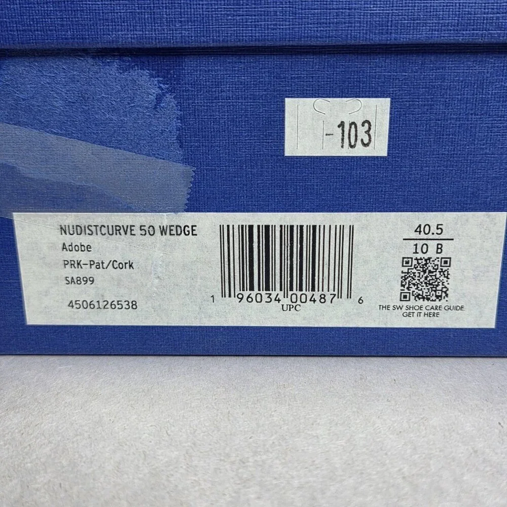 NWT Stuart Weitzman Women's Nudistcurve 50 Wedge Sandles Cork